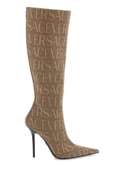 Versace 'Allover' Boots   Beige