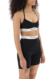 Sporty Rich Sports Bra With Logo Band   Black