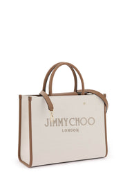 Jimmy Choo Avenue M Tote Bag   Beige