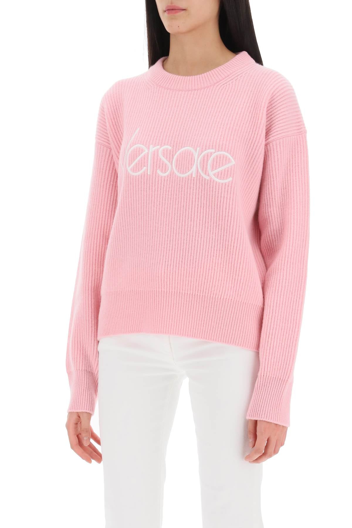 Versace 1978 Re Edition Wool Sweater   Pink