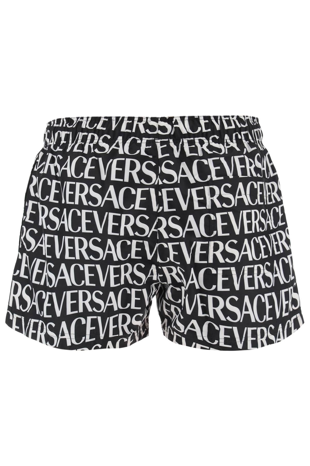 Versace Allover Swim Trunks   White