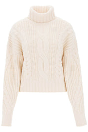 Mvp Wardrobe Visconti Cable Knit Sweater   White