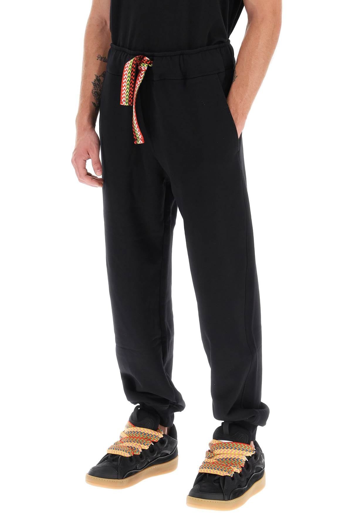 Lanvin 'Curb Lace' Sweatpants   Black