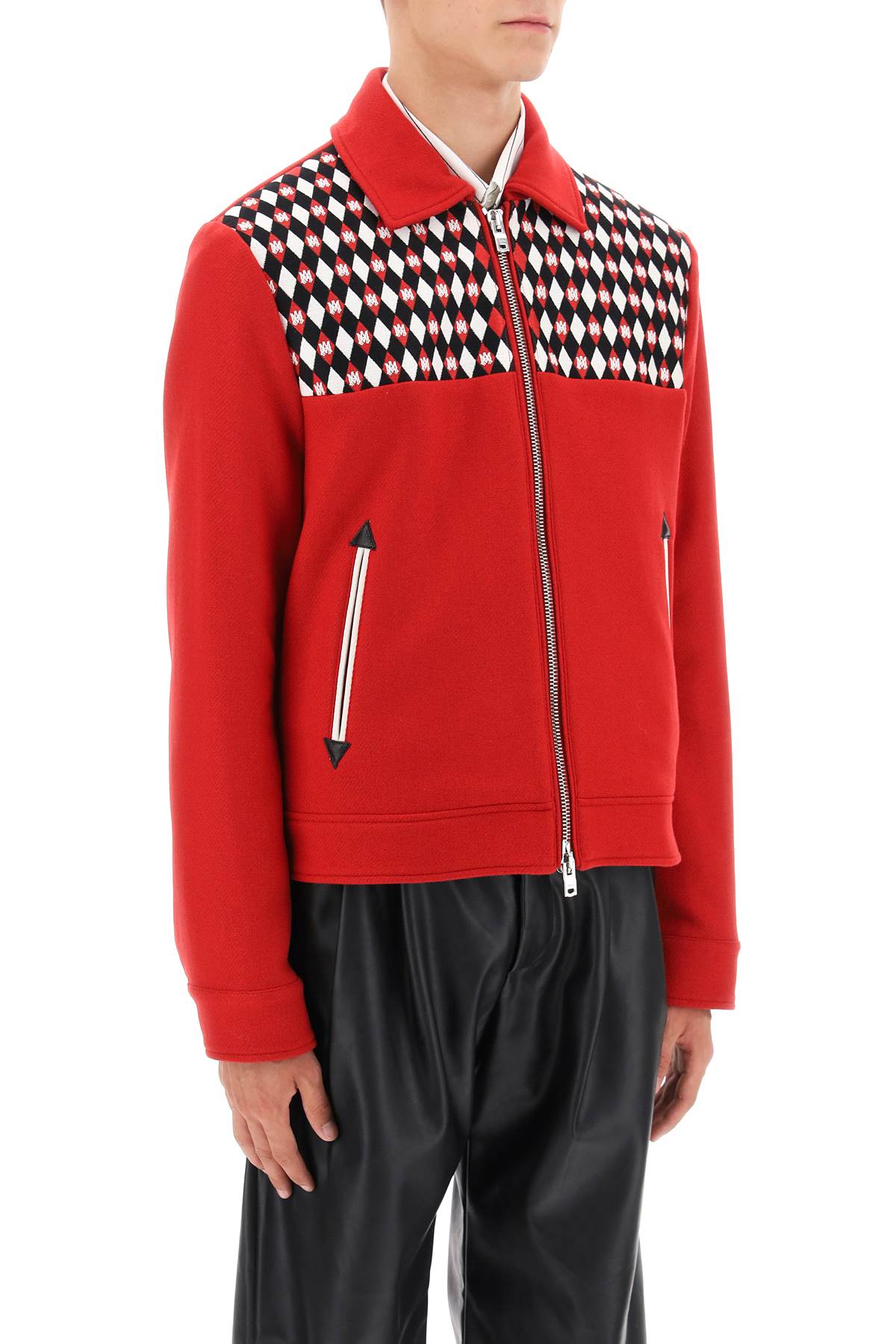 Amiri Wool Blouson Jacket With Embroidered Yoke