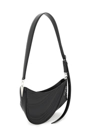 Mugler Spiral Curve 01 Shoulder Bag   Black