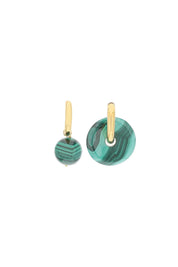 Timeless Pearly Malachite Earrings   Green