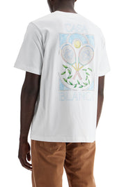 Casablanca Pastel Tennis T Shirt   White