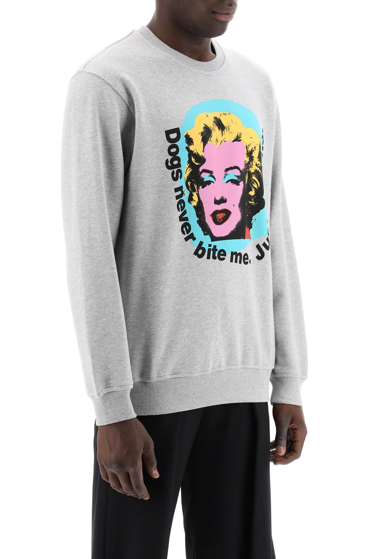 Comme Des Garcons Shirt Marilyn Monroe Printed Sweatshirt   Grey