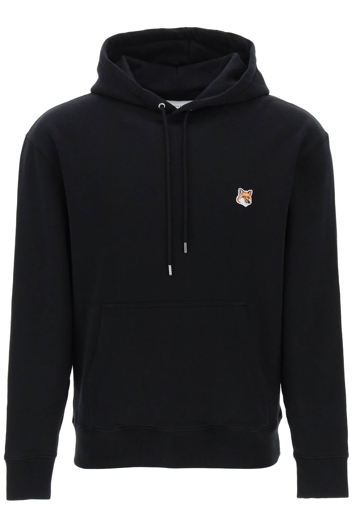 Maison Kitsune Fox Head Hooded Sweatshirt   Black