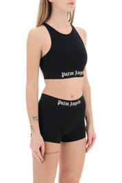 Palm Angels Replace With Double Quotesport Bra With Branded Bandreplace With Double Quote   Black