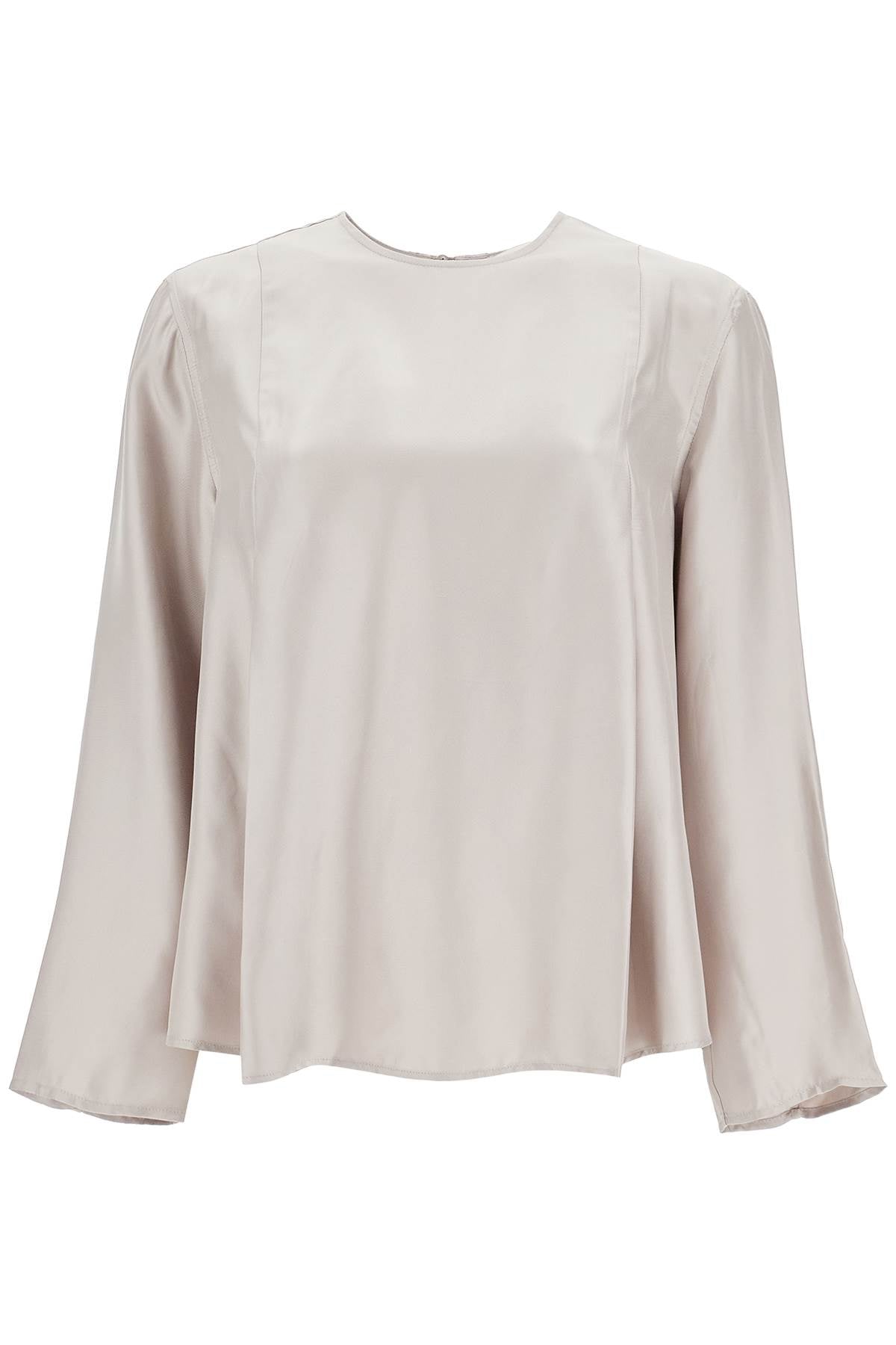 Loulou Studio Silk Adalyn Blouse   Grey