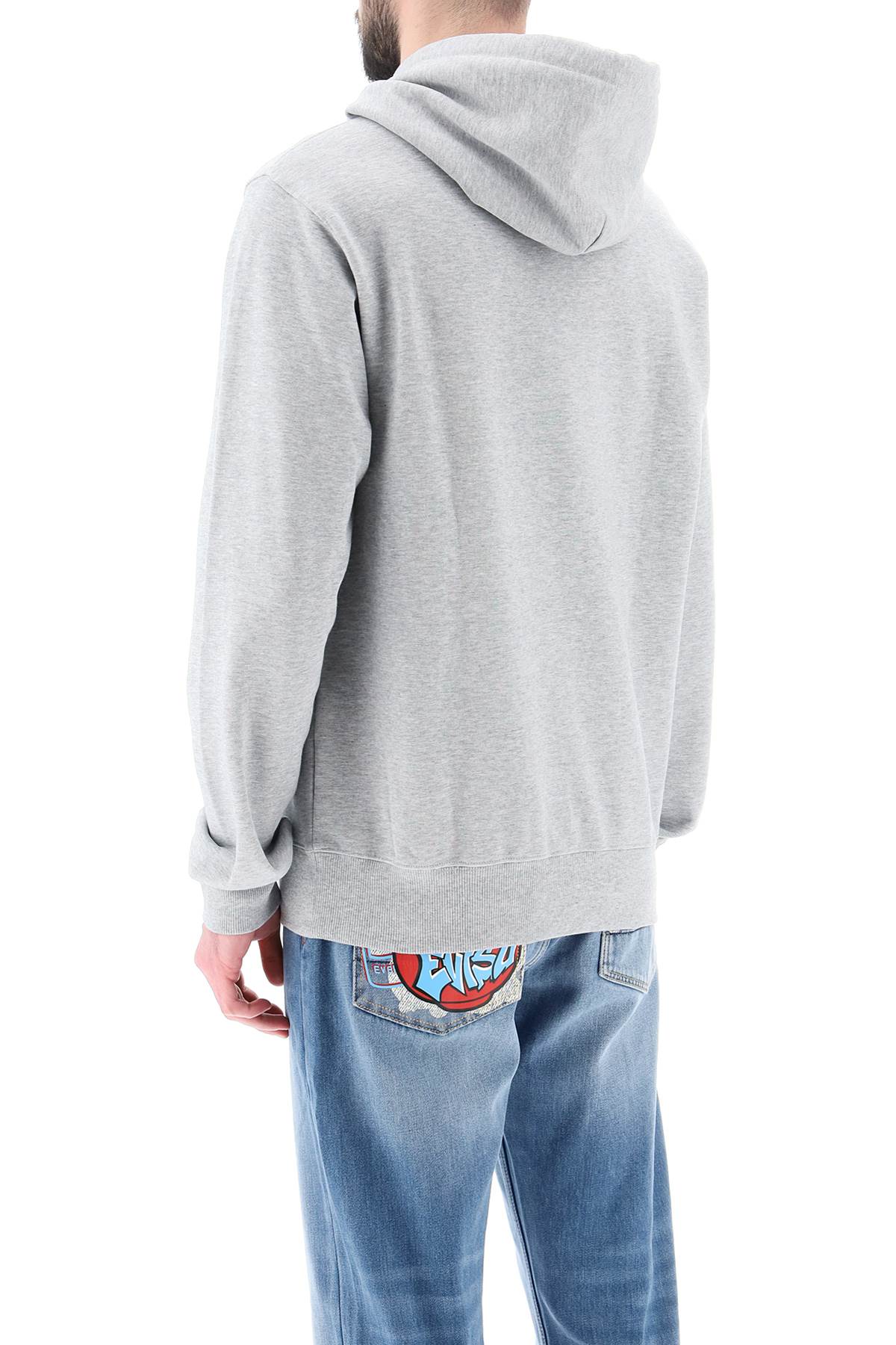 Evisu Seagull Print Hoodie   Grey