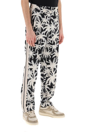 Palm Angels Joggers With Palms Print   White