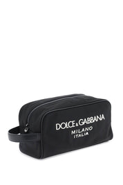 Dolce & Gabbana Rubberized Logo Beauty Case   Black