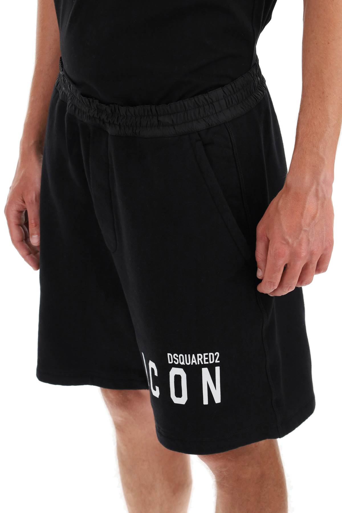 Dsquared2 Sweatshorts With Logo Print   Black