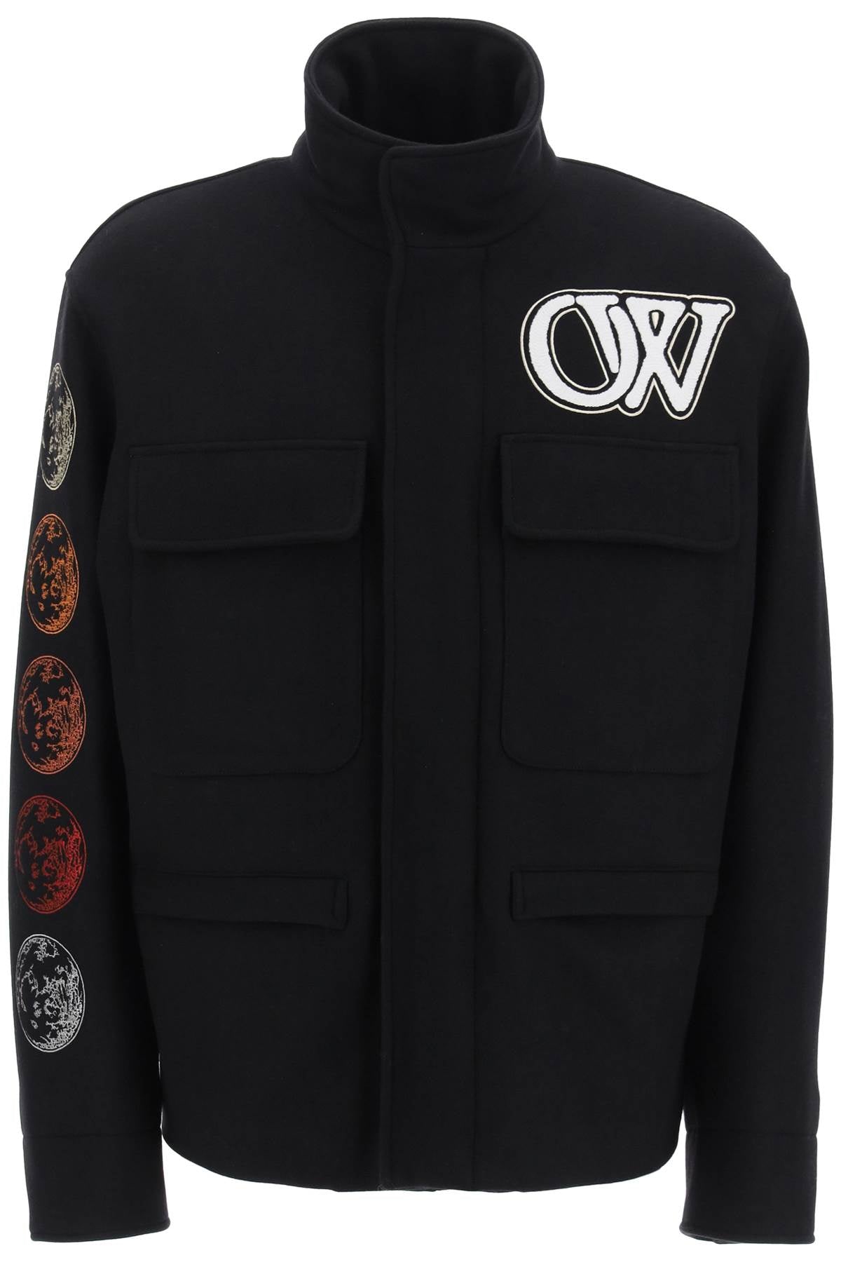 Off White Moon Phase Field Jacket   Black