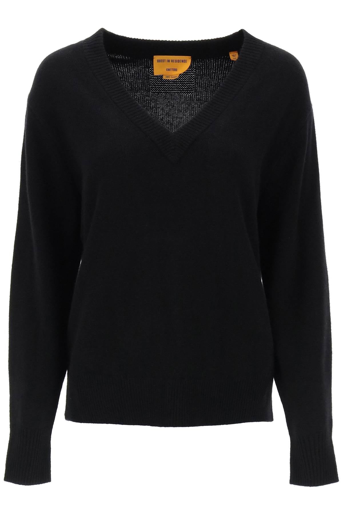 Guest In Residence The V Cashmere Sweater   Black