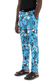 Tom Ford Pajama Pants In Floral Silk   Blue