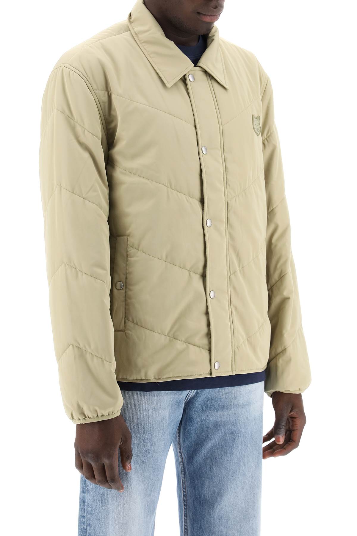 Maison Kitsune Quilted Jacket   Khaki