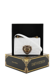 Dolce & Gabbana Medium 'Devotion' Bag In Quilted Nappa Leather   White