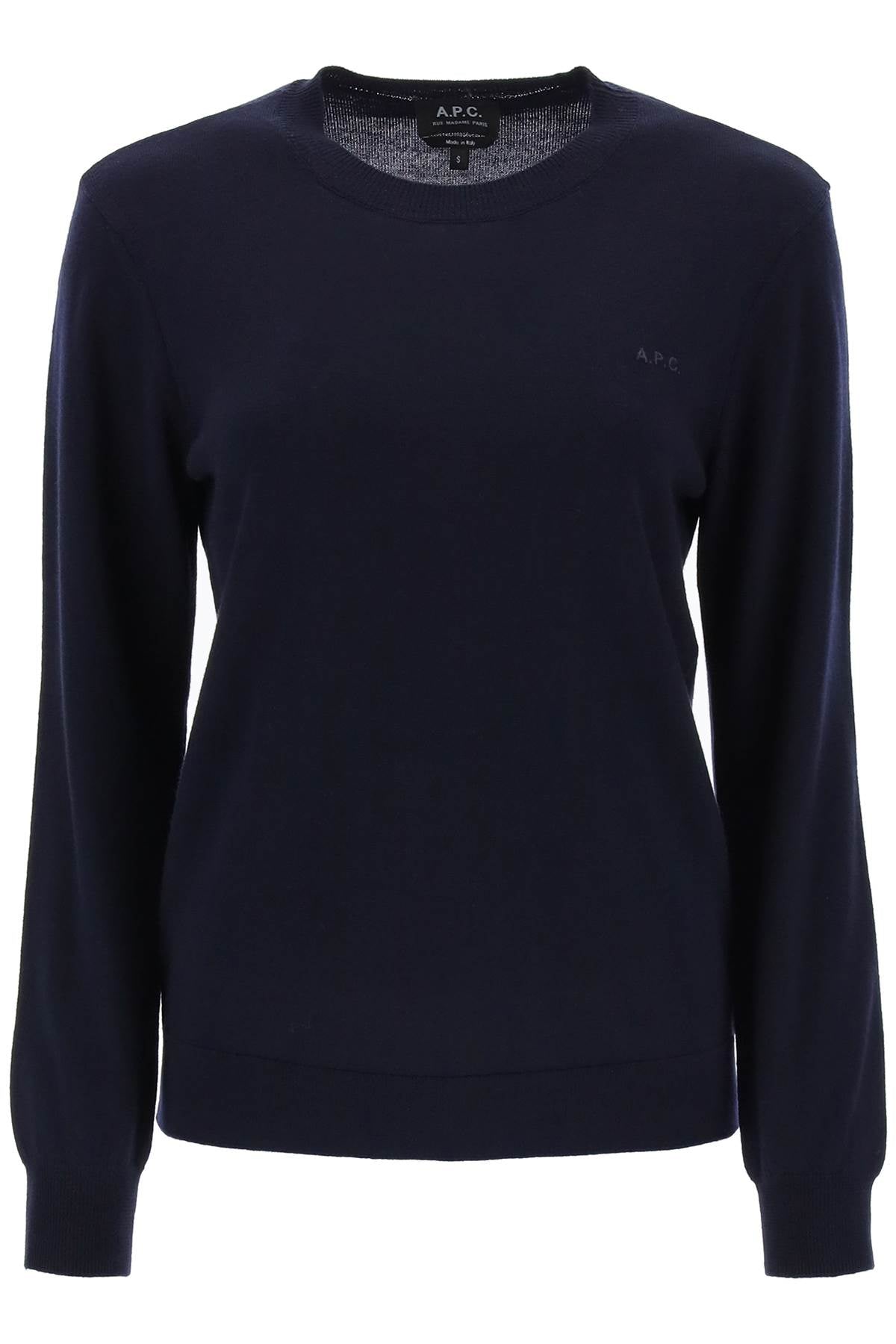 A.P.C. Wool Crewneck Pullover   Blue