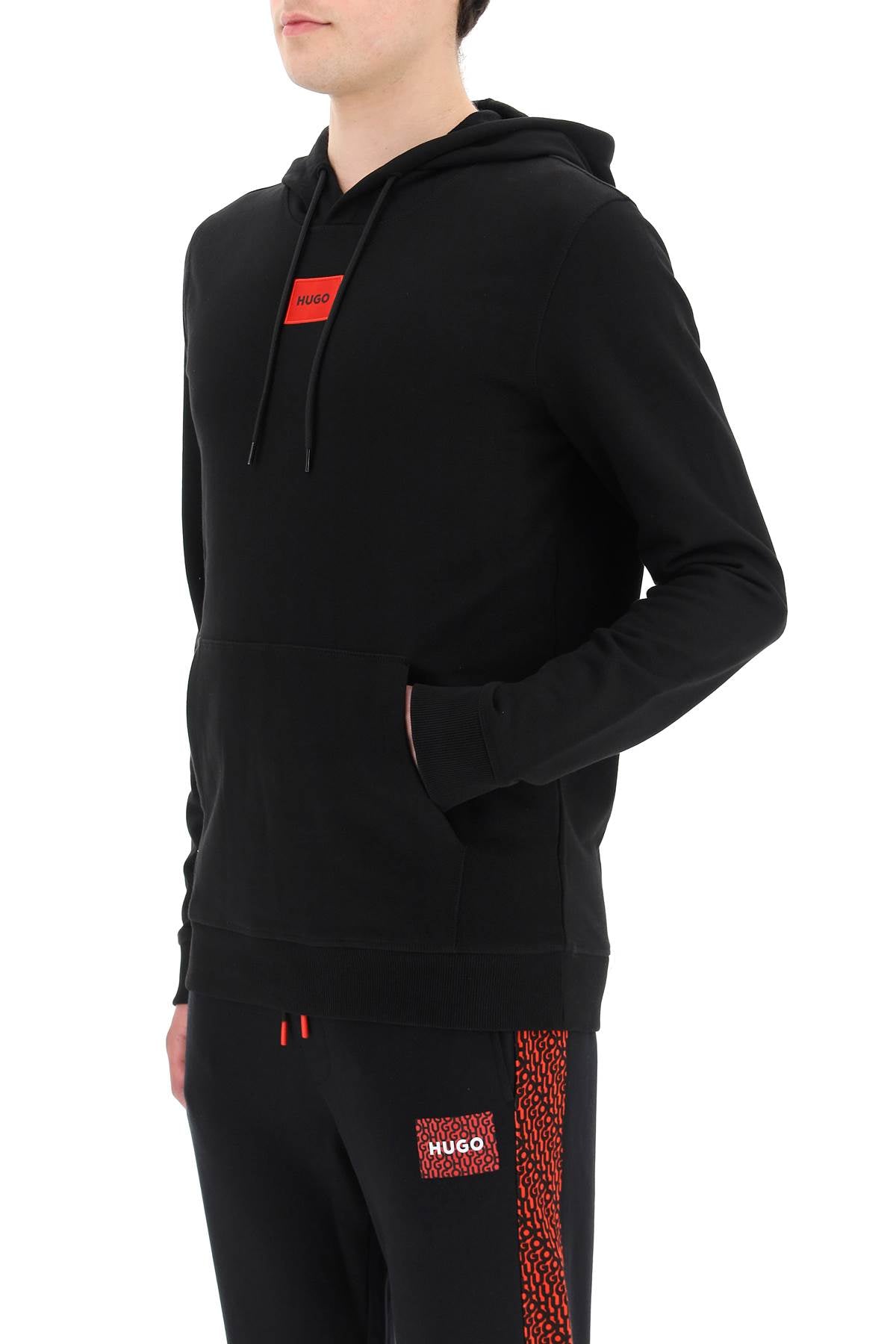 Hugo Hugo daratschi logo patch hoodie