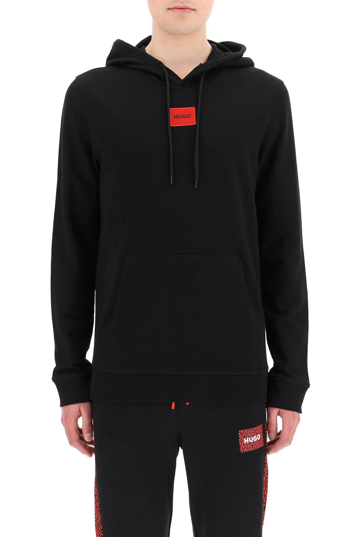 Hugo Hugo daratschi logo patch hoodie