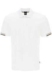 Boss parlay polo shirt with stripe detail