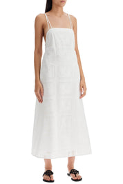 Tory Burch Midi Lace Dress In Seven   White