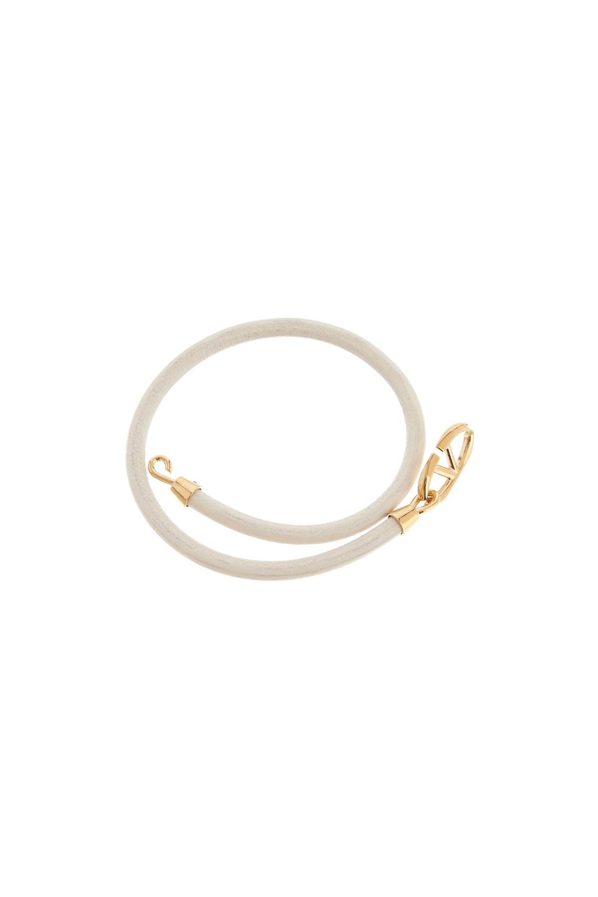 Valentino Garavani Double Wrap Vlogo Signature Bracelet   White