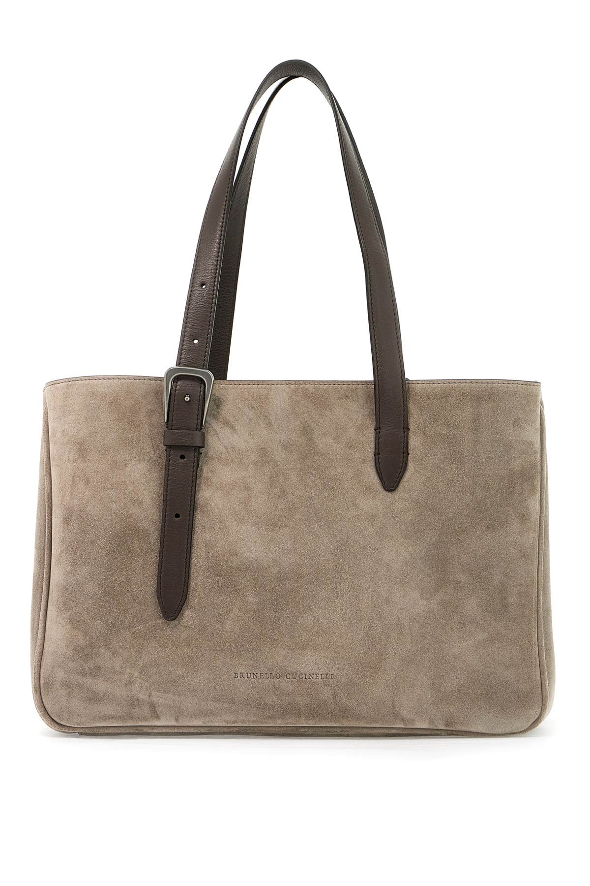 Brunello Cucinelli Suede Shoulder Bag With Seven   Neutral