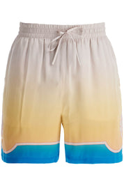 Casablanca "colorful Silk Bermuda Shorts Set   Neutral