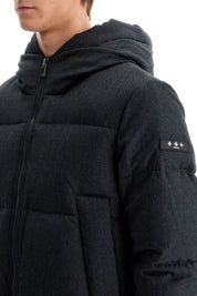 Tatras Short Woolen Jacket With Hood And Down   Grey