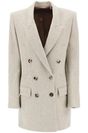 Isabel Marant Floyd Wool Crepe Blazer   Beige