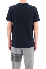 Thom Browne T Shirt With Chest Pocket   Blue