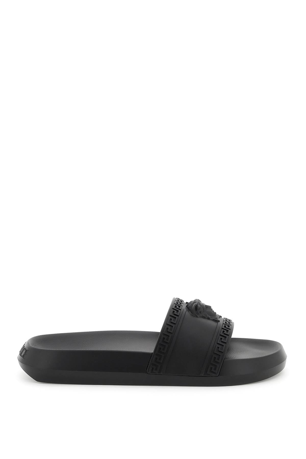 Versace Palazzo Rubber Slides   Black