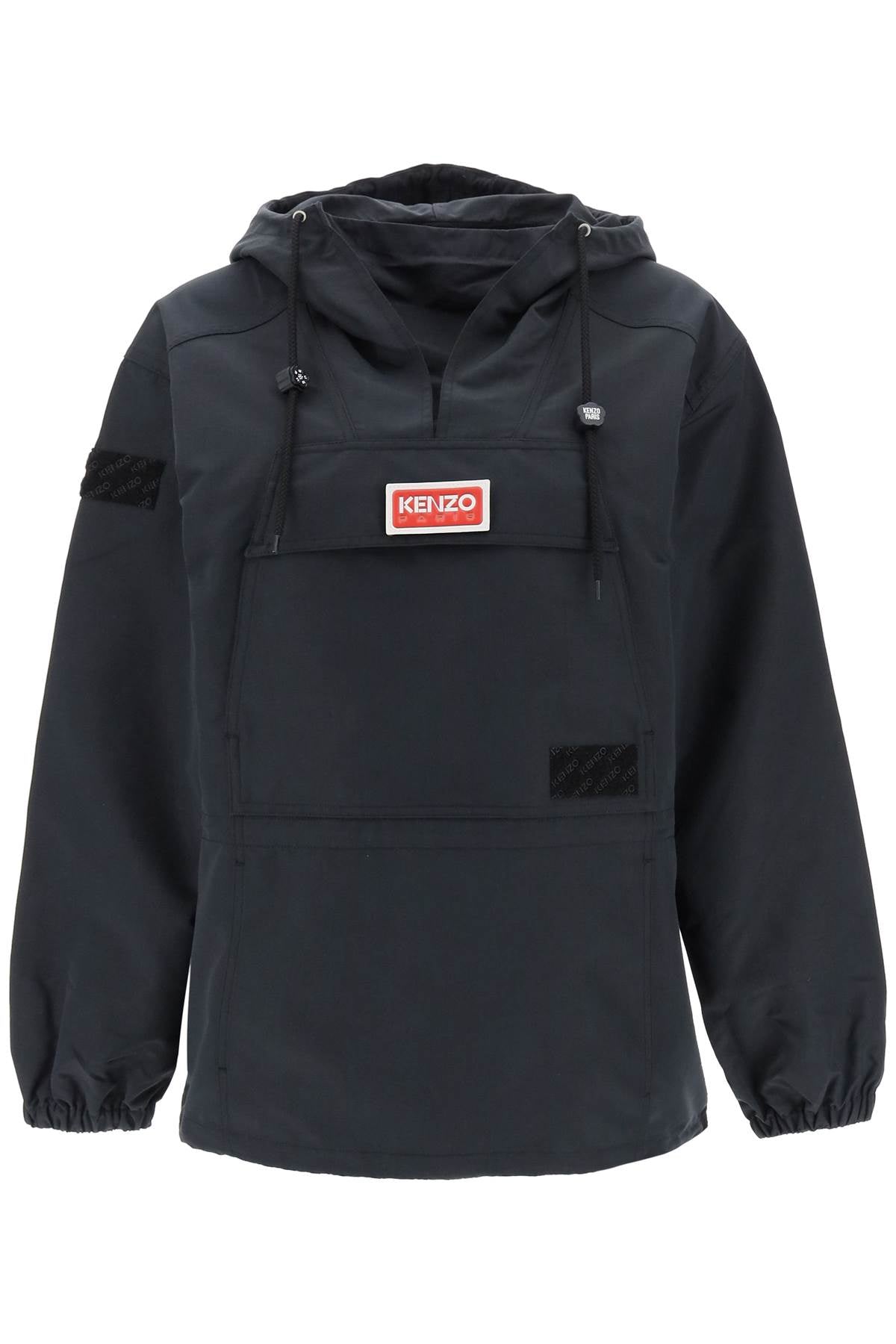 Kenzo Windbreaker Ripstop Anorak   Black