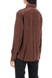 Dolce & Gabbana Silk Satin Shirt   Brown