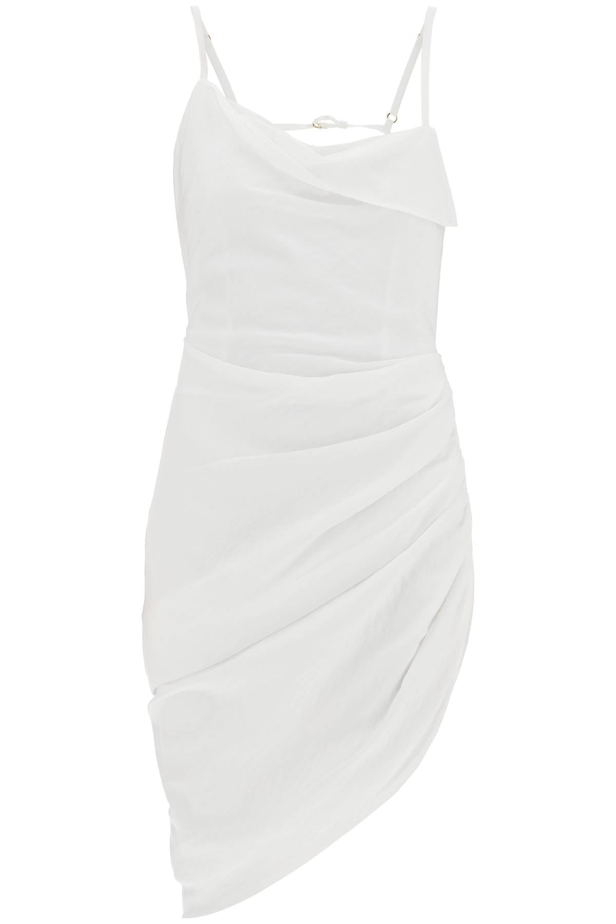 Jacquemus Asymmetric Mini Dress 'The Saudade   White