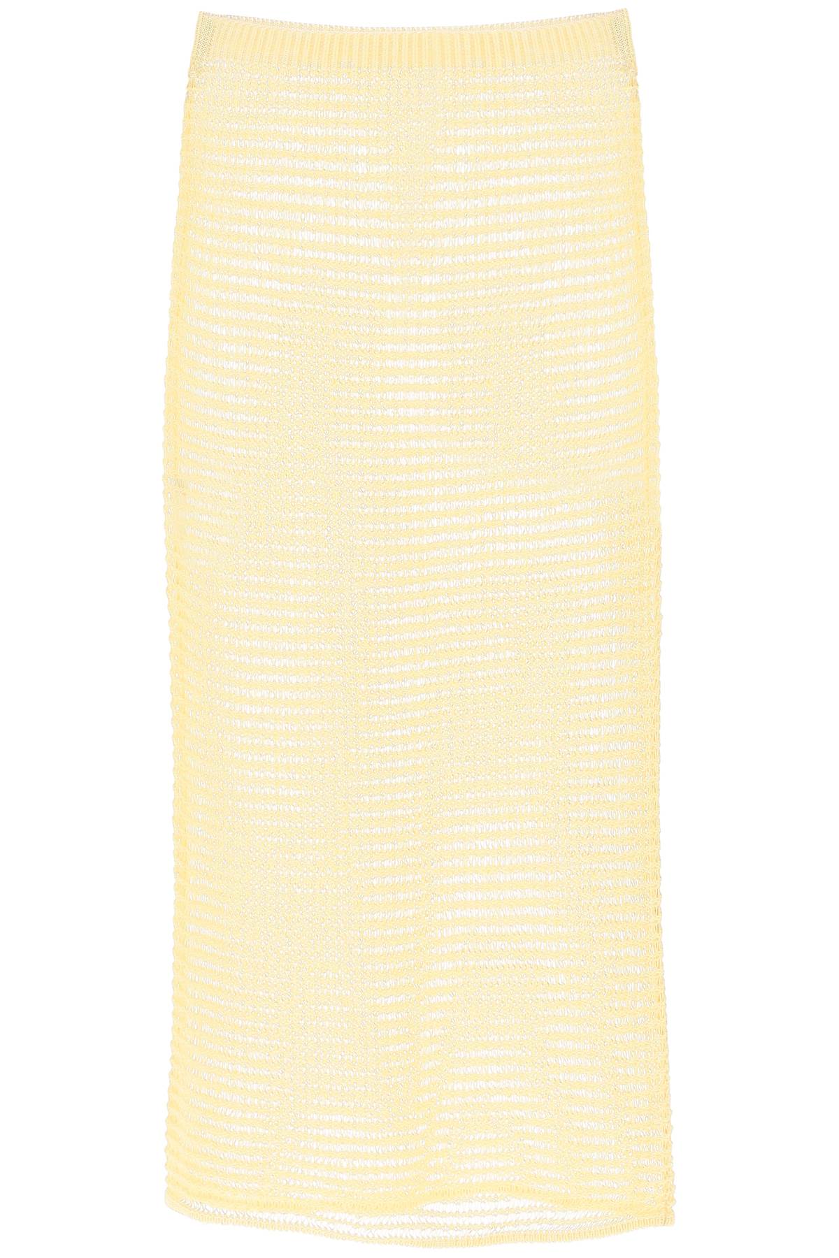 Paloma Wool Replace With Double Quoteknitted Midi Skirt With Perfor   Yellow