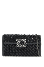 Roger Vivier "flower Buckle Envelope   Black