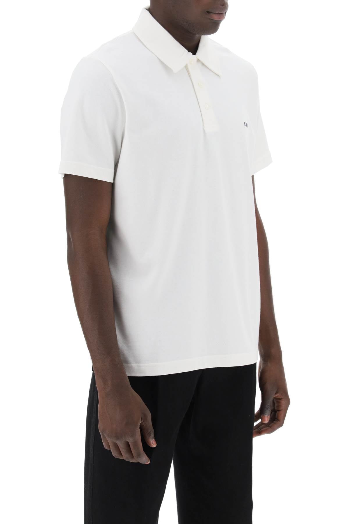 A.P.C. Austin Polo Shirt With Logo Embroidery   White