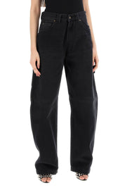 Darkpark Audrey Cargo Jeans With Curved Leg   Black