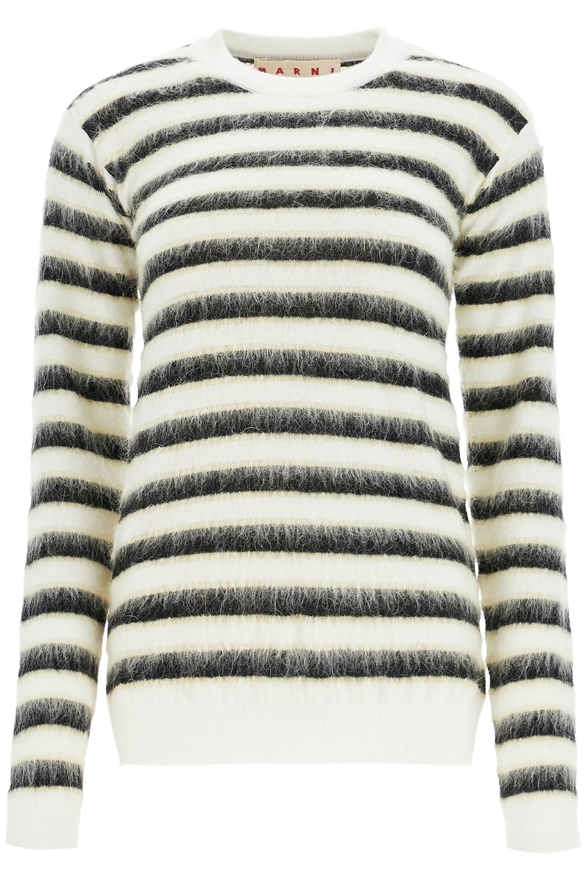 Marni Striped Crewneck Pullover   Light Blue