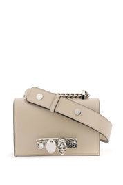 Alexander Mcqueen Mini 'Jewelled Satchel' Bag   Beige