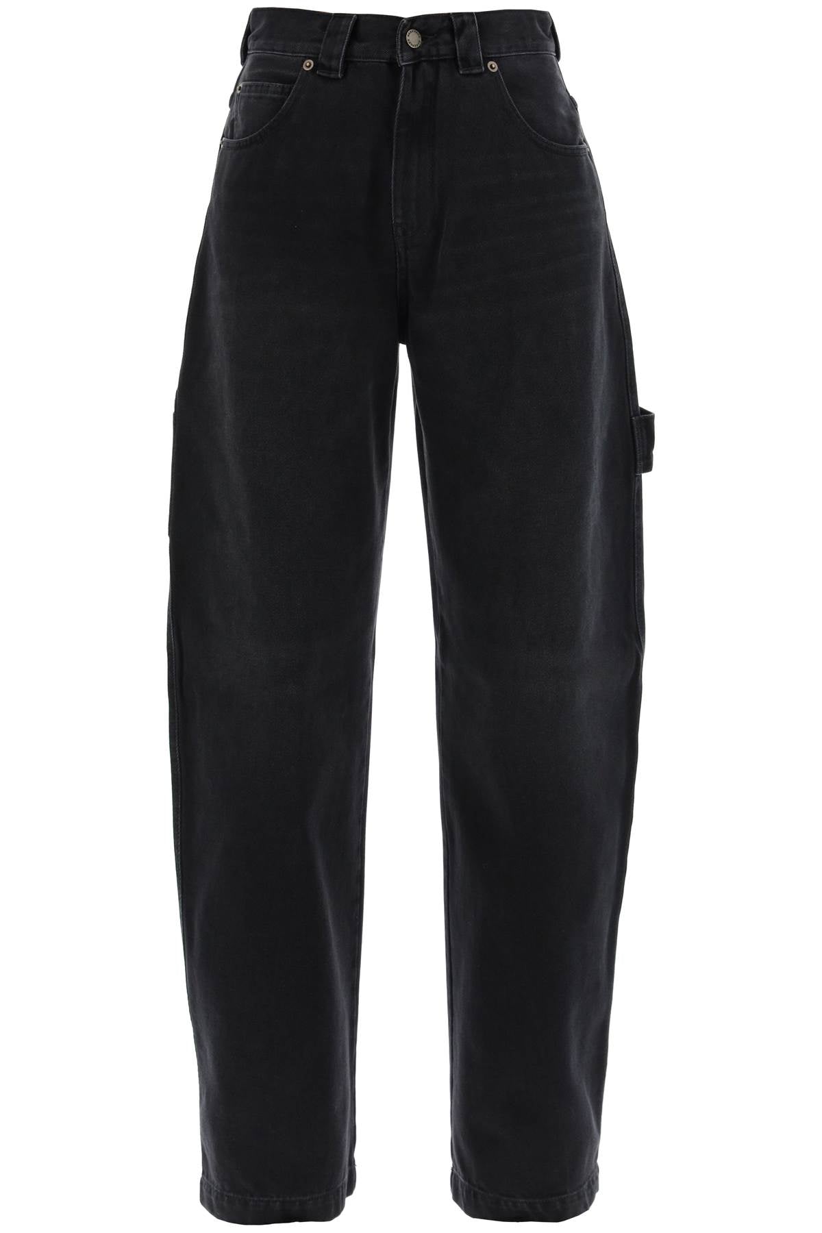 Darkpark Audrey Cargo Jeans With Curved Leg   Black