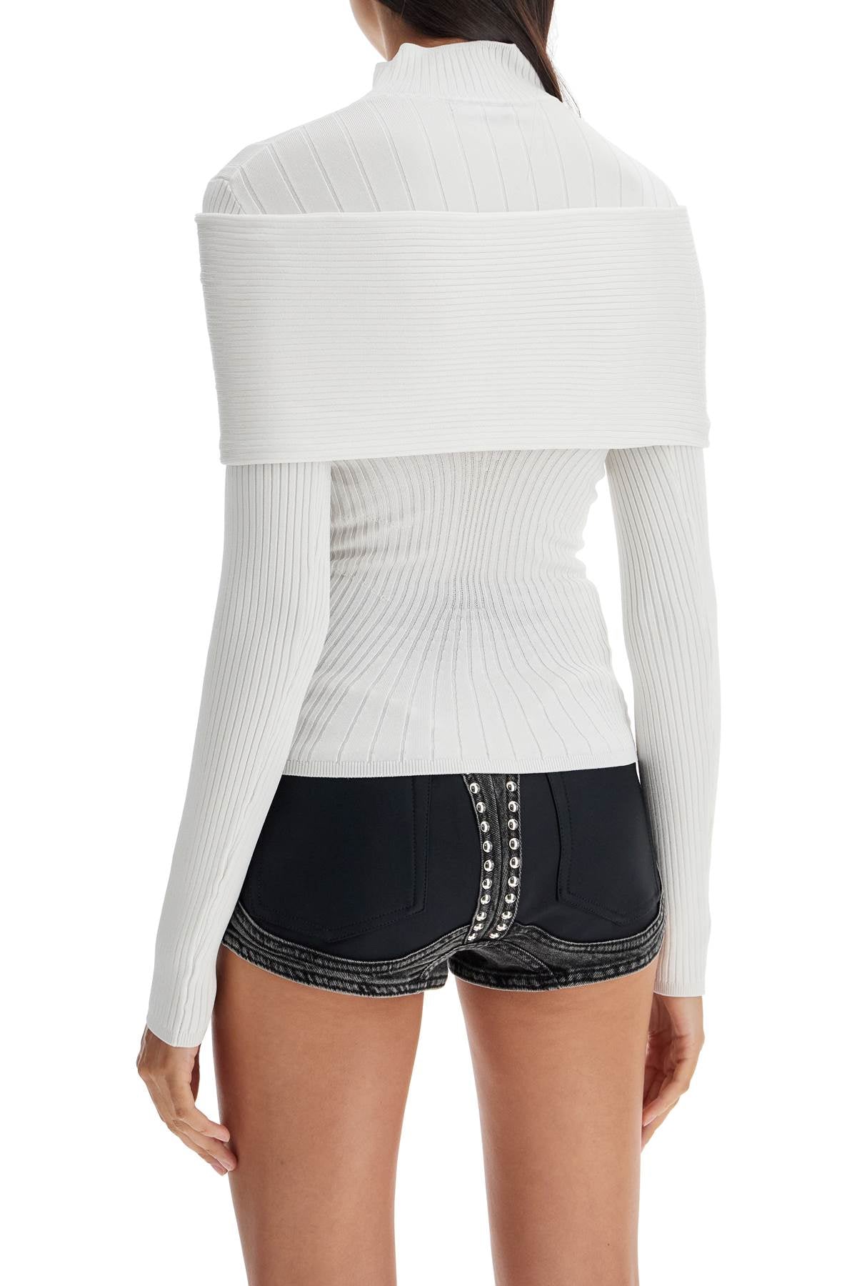 Mugler Long Sleeved Top With Off    White