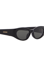 Jacquemus Oval Sunglasses For Stylish Sun   Black