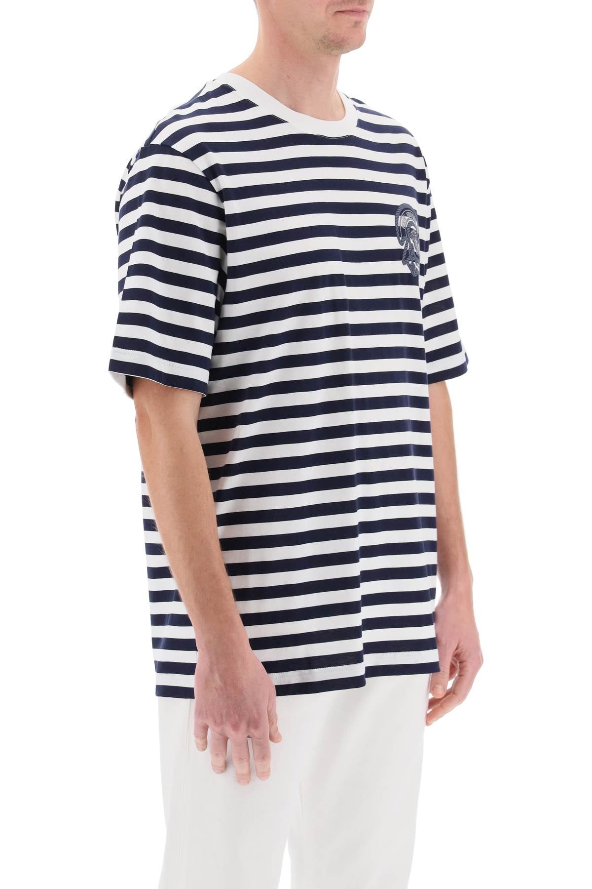 Versace Nautical Stripe T Shirt   White