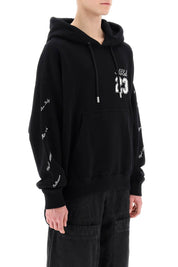 Off White Skate Hoodie With 23 Logo   Black